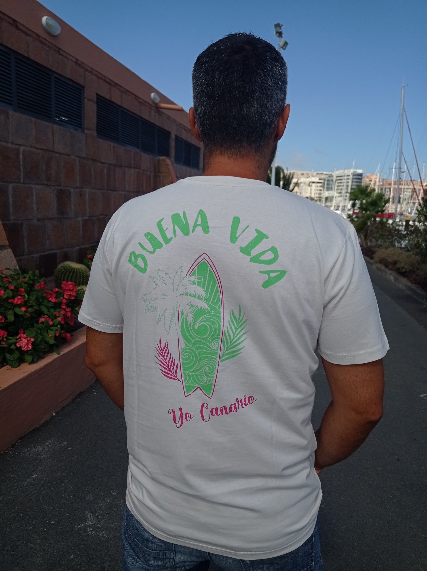 Camiseta BUENA VIDA Blanco Vintage