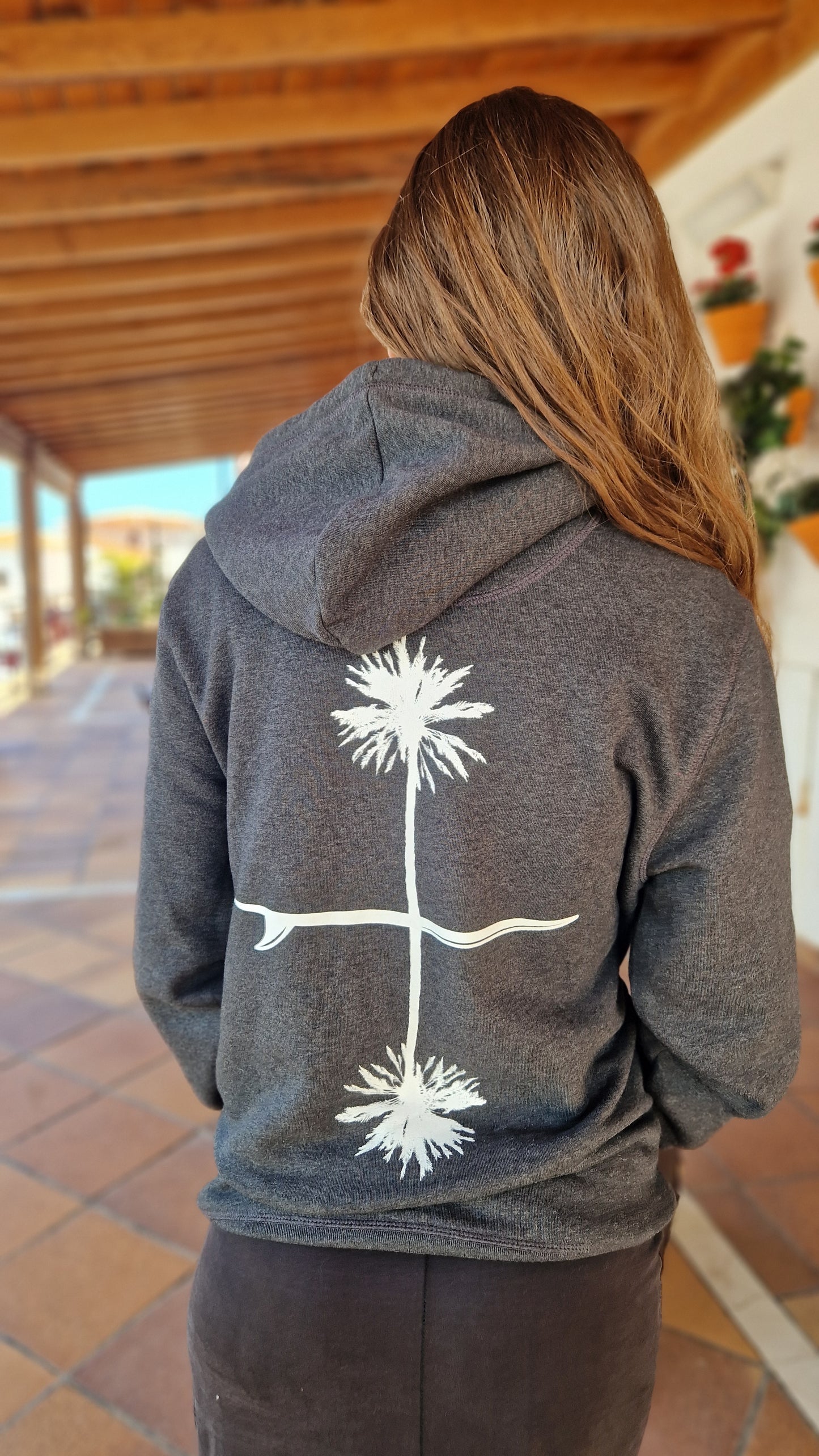 Sudadera PALMERAS ESPEJO Antracita