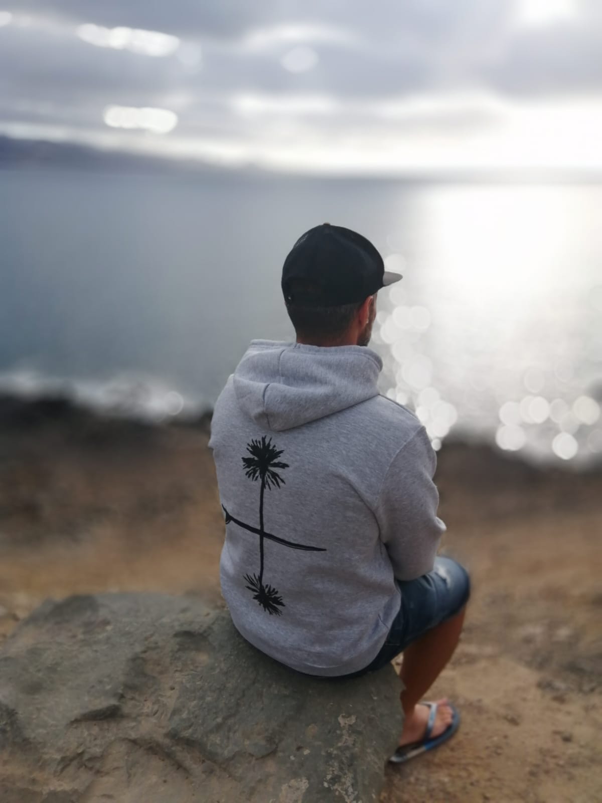 Sudadera PALMERAS ESPEJO gris