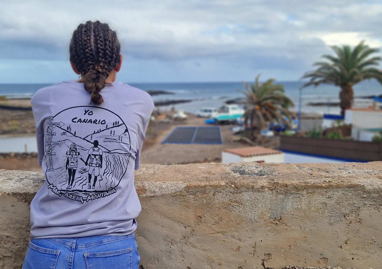 Camiseta MAR, ARENA, MONTAÑA Lavanda