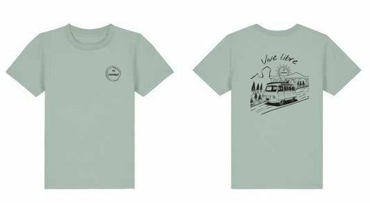 Camiseta VIVE LIBRE azul celeste INFANTIL