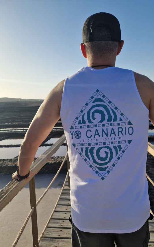 Camisilla PINTADERA blanco/turquesa