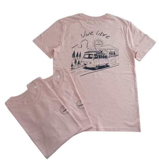 Camiseta VIVE LIBRE rosa